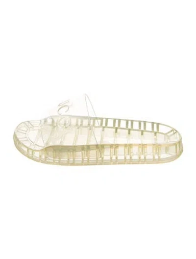 Pre-owned Gucci Rubber Slides W/ Tags In Transparent