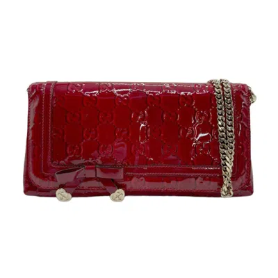 Gucci Rubel Red Patent Leather Shoulder Bag ()