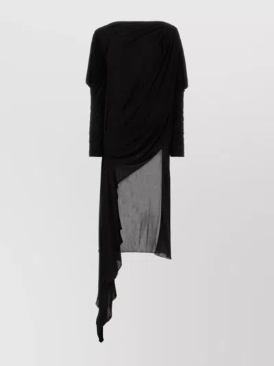 GUCCI RUCHED CREPE MINI DRESS