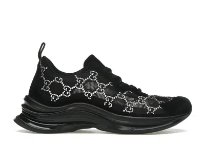Pre-owned Gucci Run Gg Crystal (women's) Sneakers In Black/silver In Multi