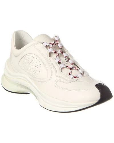 Gucci Run Leather Sneaker In White