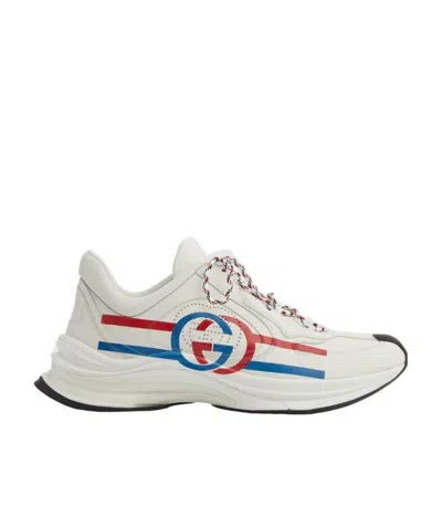 GUCCI GUCCI RUN SIDE-STRIPE LACE-UP SNEAKERS