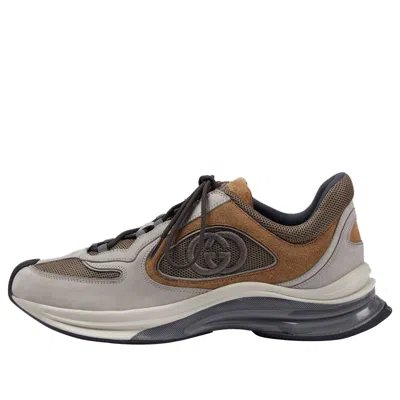 Gucci Run Sneaker 'light Grey Brown' In Gray
