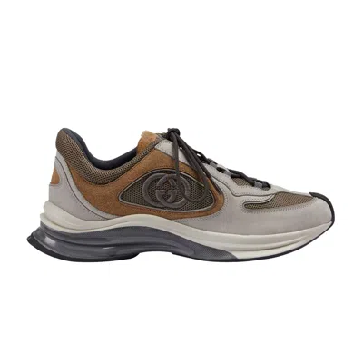 Pre-owned Gucci Run Sneaker 'light Grey Brown'