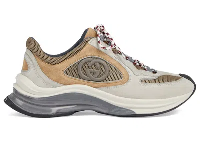 Pre-owned Gucci Run Suede (women's) Sneakers In Beige/tan In Brown