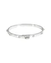 Gucci Running G 18k 0.82 Ct. Tw. Diamond Bangle Bracelet (authentic Pre-loved) In Metallic