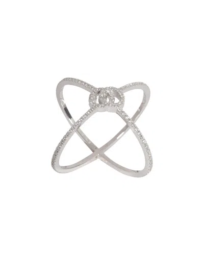 Gucci Running Gg 18k 0.60 Ct. Tw. Diamond Ring (authentic Pre-loved) In Metallic