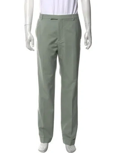 Pre-owned Gucci Running Gg Logo Dress Pants In Green