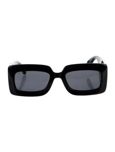 Pre-owned Gucci Running Gg Logo Square Sunglasses In Black