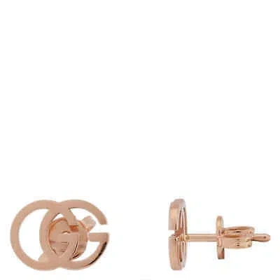 Pre-owned Gucci Running Rose Gold Stud Earrings