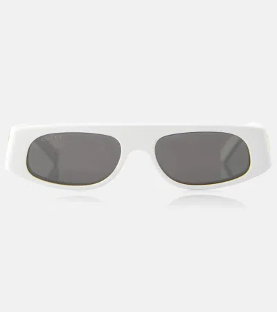 Gucci Runway Rectangular Sunglasses In White