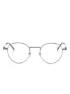 Gucci Ruthenium-ruthenium-transparent Metal Glasses In Black