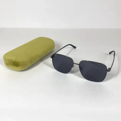 Pre-owned Gucci Ruthenium Sunglasses Mens Smoke Lenses Square Designer Gg0987sa 001 In Gray