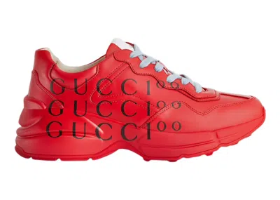 Pre-owned Gucci Rython 100 (women's) Sneakers In Red/black