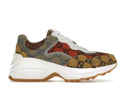 Pre-owned Gucci Rython Gg White (women's) Sneakers In Multi