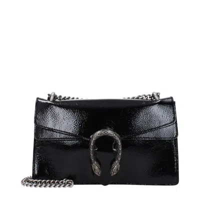 Gucci Mini Flap Handbag With Push-lock Closure In Black