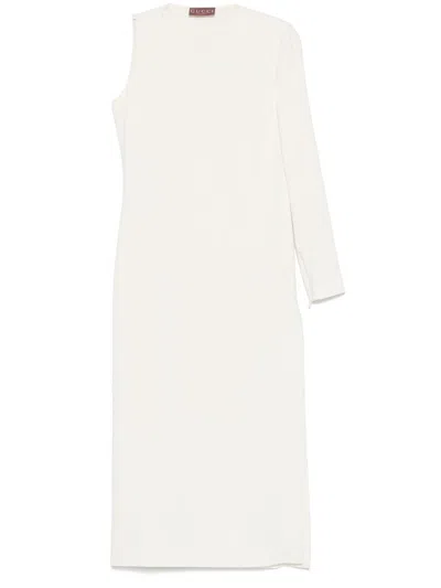 Gucci Sable Midi Dress In White