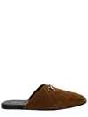 Gucci Men Brown Mule With Horsebit On The Front And All-over Gg Motif In Suede Man In Animal Print
