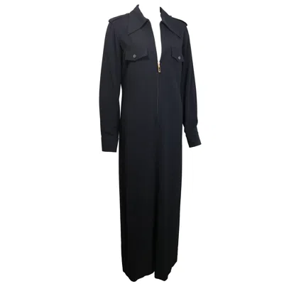 Pre-owned Gucci Safari Maxi Dress In Black