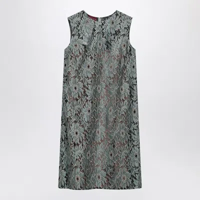 Gucci Lace Dress Floral Pattern Sleeveless Knee Length In Multi