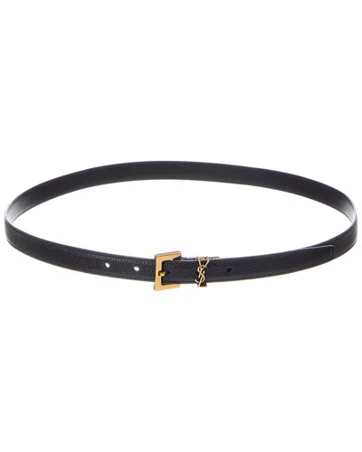 Gucci Saint Laurent Cintura Leather Belt In Black