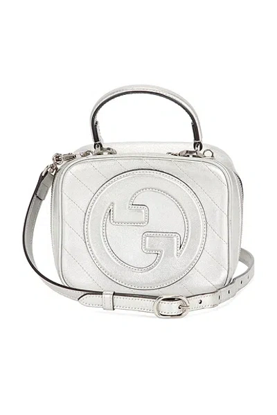 Pre-owned Gucci Sakai Be Green Blondie Handbag In Silver