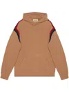 Gucci Wool Sweater With Hood In Beige