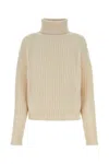 Gucci Turtleneck Cashmere Blend Pullover With Ton Sur Ton Logo