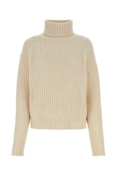 GUCCI SAND CASHMERE BLEND OVERSIZE SWEATER
