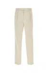 Gucci Cotton Pleated Trousers With Belt Loops And Button Pockets