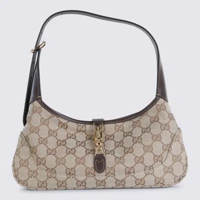 Gucci Sand Gg Jackie Hobo Small Shoulder Bag In Neutral