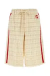 GUCCI GUCCI SAND TWEED BERMUDA SHORTS