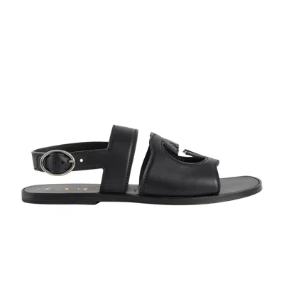 Pre-owned Gucci Sandal 'interlocking G - Black' | Men's Size 7