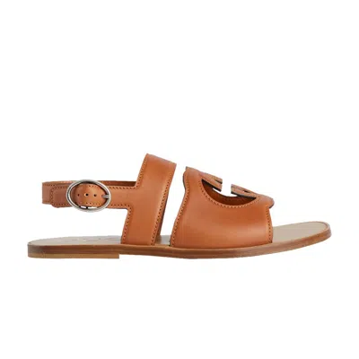 Pre-owned Gucci Sandal 'interlocking G - Brown' | Men's Size 8