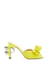 Gucci Shawana Embellished Satin Mules In Yellow
