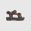 Gucci Sandal With Web In Black