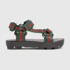 Gucci Sandal With Web In Black
