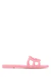 Gucci 10mm Interlocking G Canvas Slide Sandals In Wild Rose