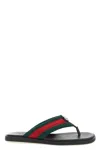 Gucci Web Stripe-embellished Flip Flops In Multi