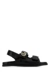 Gucci Nappa Leather Open Toe Flat Sole Sandals