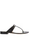 Gucci Women's Flip-flops With Leather Clamp Sandal