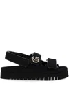 Gucci Women Gg Marmont Slingback, Strappi Sandalo In Black