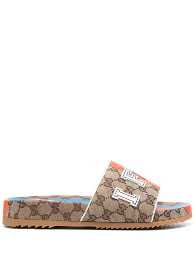 Gucci Sandals Beige In Multi