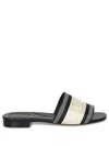 Gucci Women Logo Embroidery Sandals In Black