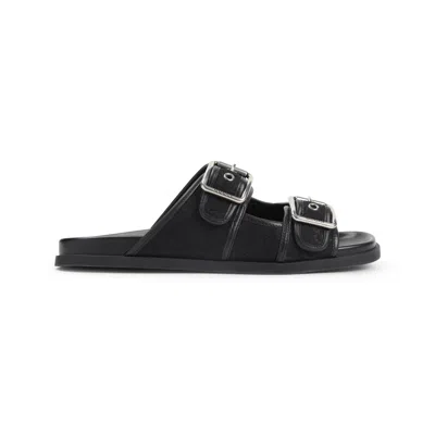 Gucci Rhein Gg Sandals Men In Black