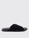 Gucci Men Leather Slides With All-over Gg Motif