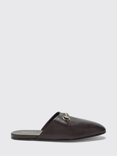 Gucci Men Black Mule With Horsebit On The Front In Smooth Leather Man