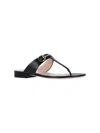 Gucci Women's Flip-flops With Leather Clamp Sandal