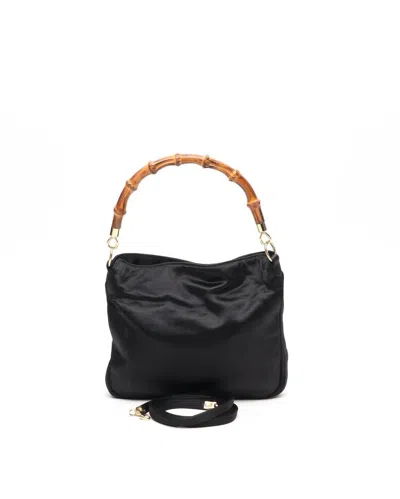 Gucci Bamboo Shoulder Bag In Black