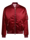 Gucci Rosso Ancora Bomber In Heavy Nylon Canvas Men In Red